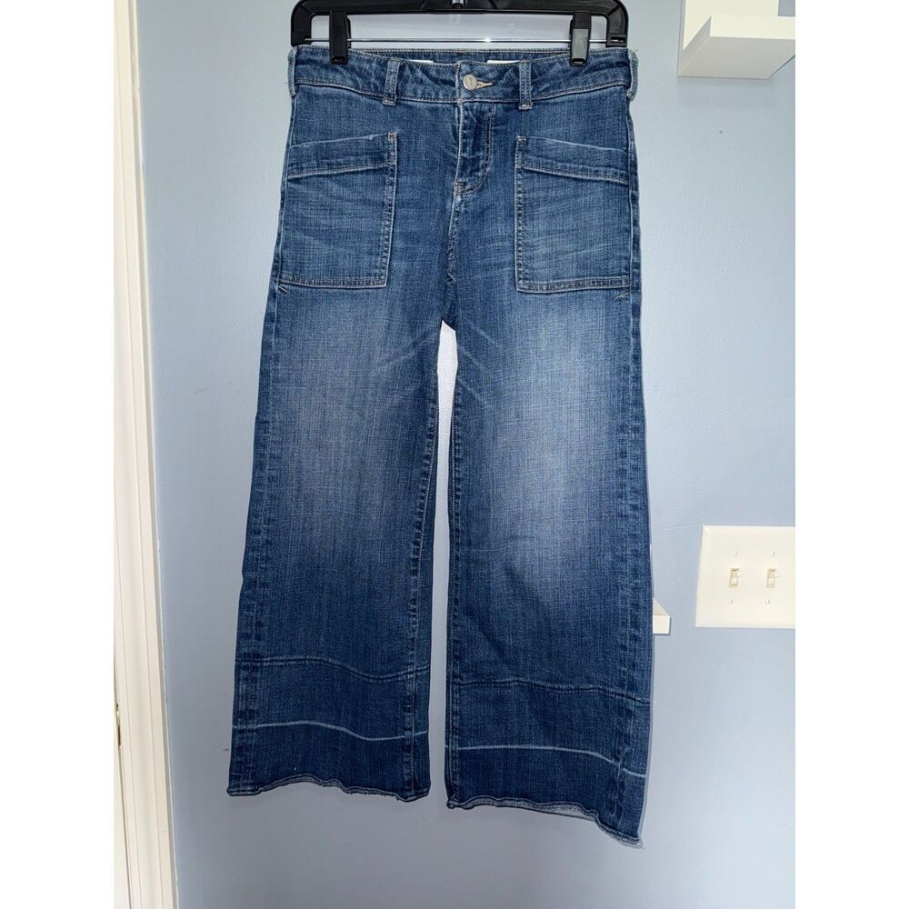 Anthropologie · Pilcro High Rise, Wide Leg, Cropped 'Melanie' Jeans | Size 26